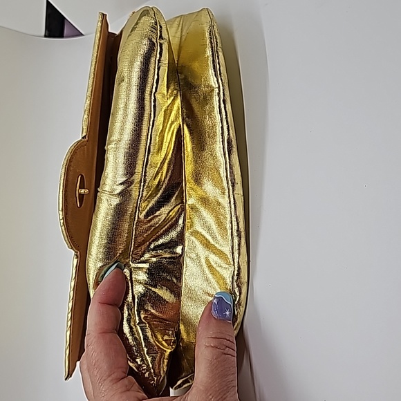 Vtg NWT Gold Metallic Bag - Picture 9 of 11